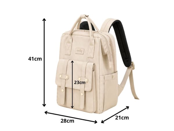 City-reppu naisille A4 28x41x21 cm polyesteri kerma