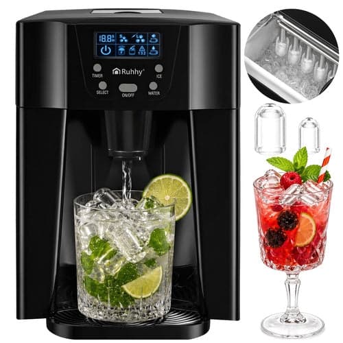 Ismaskine 3L 12 kg/24h kompressor LCD sort 220-240V