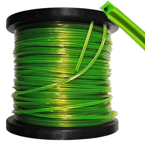 Trimmerline 2,4 mm firkantet forstærket nylon 100 m til ryddesav