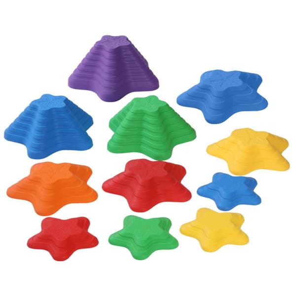 Sensoriset tasapainokivet 6-pack liukumattomilla alustoilla, 3 storlekar
