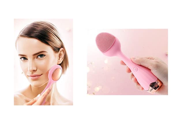 Ansigtsrensebørste sonic-massage silikone IPX5 genopladelig