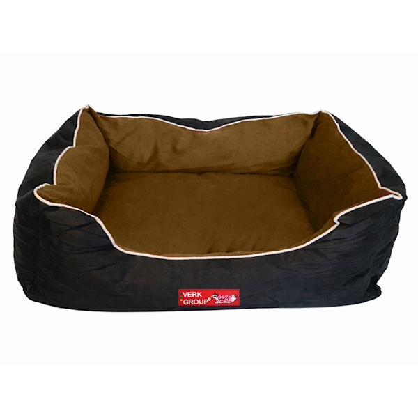 Hundbädd rektangulär 65x55 cm velour med avtagbart överdrag