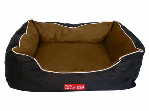 Hundeseng rektangulær 65x55 cm velour med aftageligt betræk