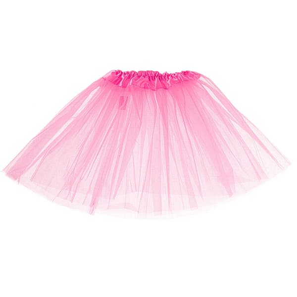 Rosa tyll tutu-kjol barn 3 lager elastisk midja 29 cm Rosa