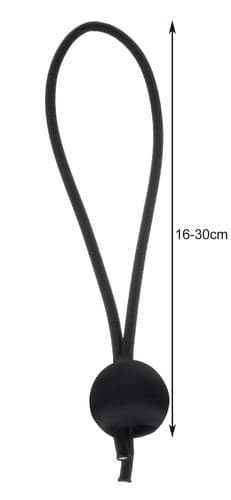 Elastikker med kugler til presenning/telt sorte 15-30 cm 10-pak