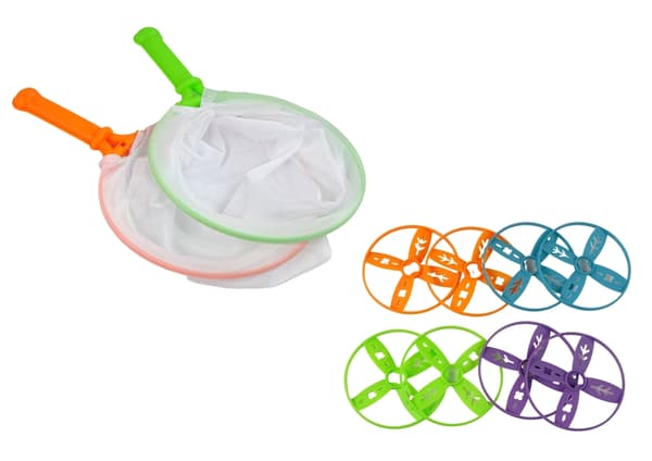 Frisbeespel Elephant Catch med disc-launcher, 8 discar, 2 nät (3+ år)