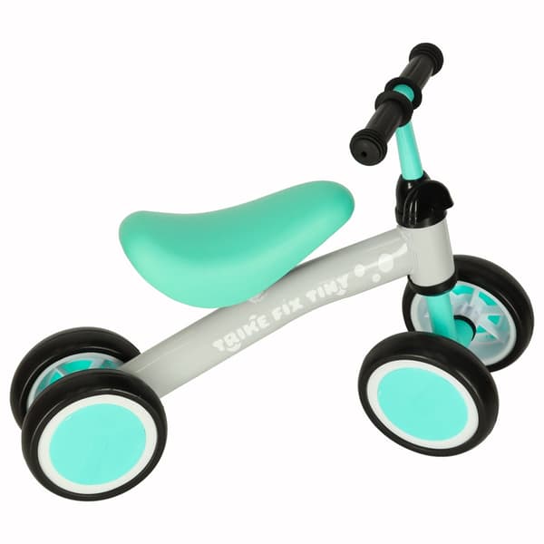 Firehjulet balancecykel uden pedaler 2+ år justerbart styr mintgrå Turquoise