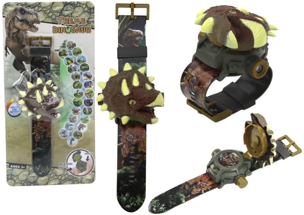 3D-projektorikello dinosaurus med 24 bilder, inkl. 4x AG3-batterier