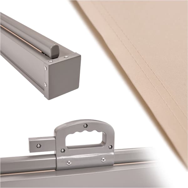 Sidoterrassmarkis 400x180 cm beige vind- och insynsskydd polyester