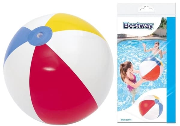 Oppustelig strandbold 51 cm i PVC til børn 2+ år