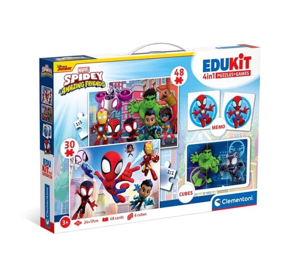 Uddannelsessæt børn 3+ Disney/Marvel puslespil 30/48 bitar, memo, 6 block