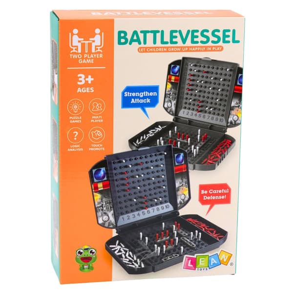 Sänka skepp strategispel 2 spelare resväska spelbräda i plast