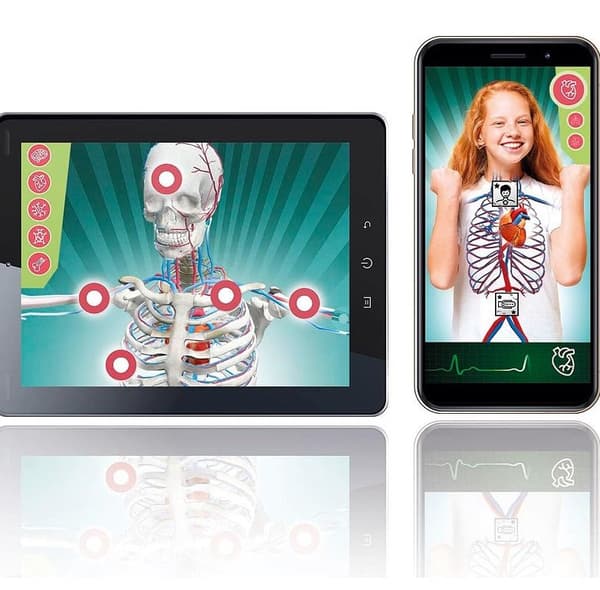 Anatomispil med skeletmodel og AR-app, 8+ år