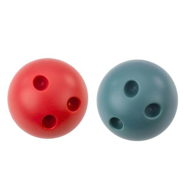 Bowling sæt til børn 10 kegler + 2 bolde med fingerhul kattemotiv