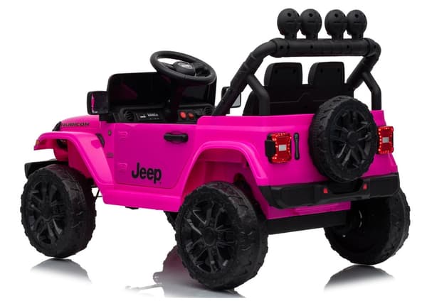 Batteridriven leksaksbil Jeep Rubicon 24V ride-on rosa