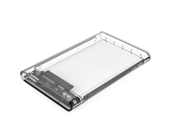 Hårddiskkabinett 2,5 SATA till USB 3.0 transparent med USB-kabel