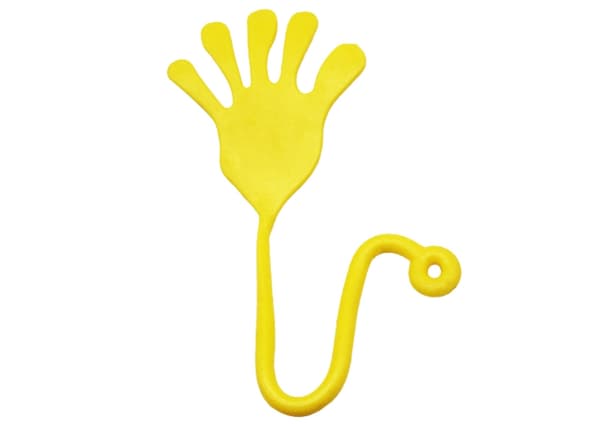 Klibbig hand leksak elastisk slime gul 23 cm, från 3 år