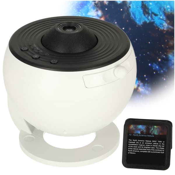 Stjärnhimmel projektor LED med 12 rymdskivor, USB, timer, rotation