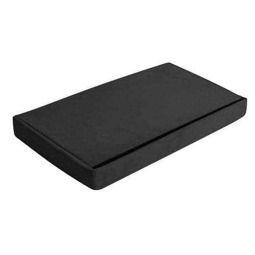 Förvaringspuff sammet svart 54 l 60x30x30 cm vikbar vattenavvisande