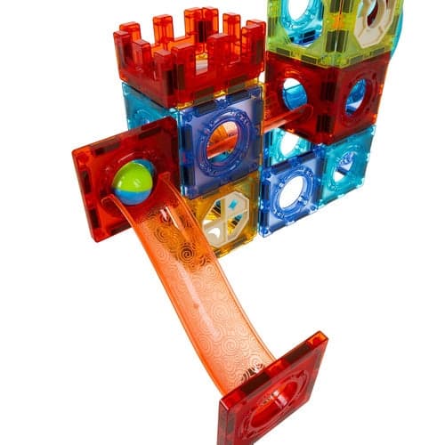 Magnetiska byggblock 3D kulbana 110 delar med LED, 3+ år