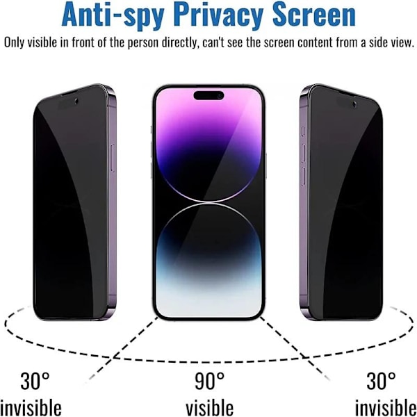 2-pack iPhone 14 Privacy Screen Protector - Privacy and