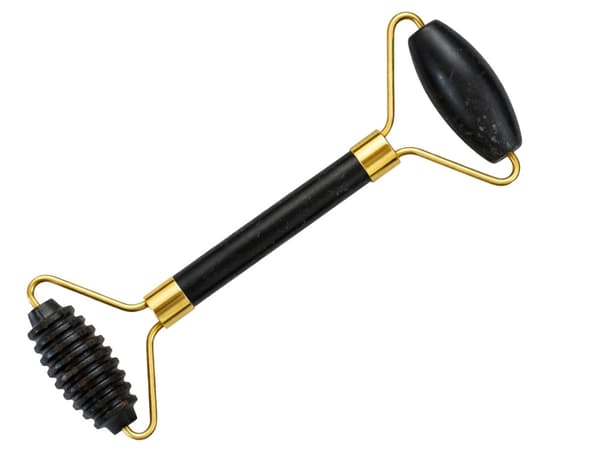 Ansigtsmassage-sæt jade 3-i-1 roller kuglemassager Gua Sha sort