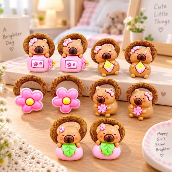 Hårband med capybara-dekoration 10-pack för barn