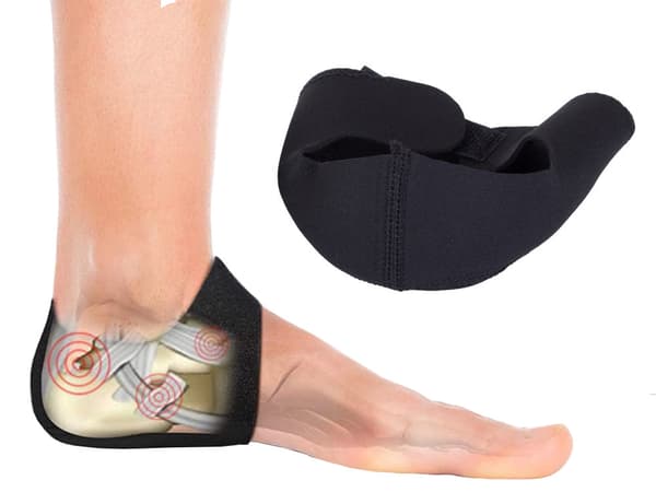 Hælindlæg med silikonebund og neopren, sort 9x9 cm, 2-pak