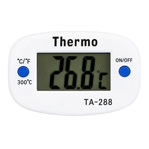 Digital kökstermometer med stekspett LCD 300°C vit