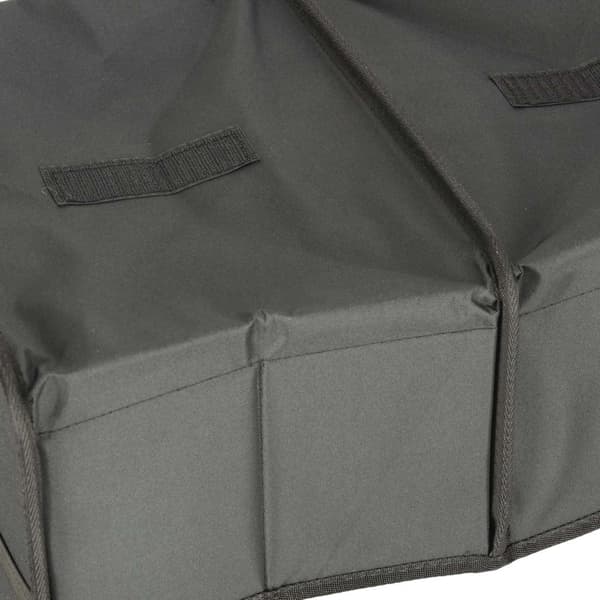 Bagagerumsorganiser til bil 2 rum + netlomme sort 47x44 cm Black