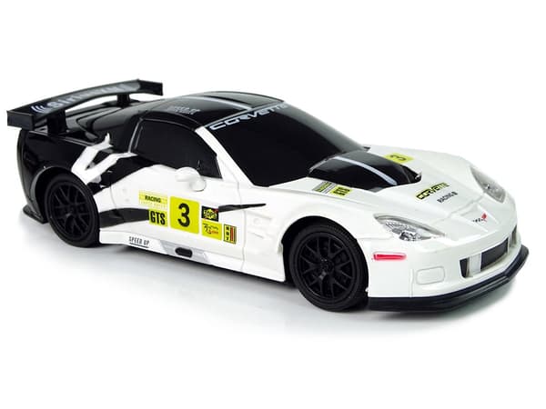 Radiostyrd bil Corvette C6.R 1:24 2,4 GHz vit 18 cm
