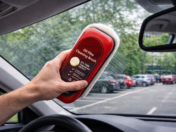 Autonlasin puhdistusharja puhdistusaineella 120 ml