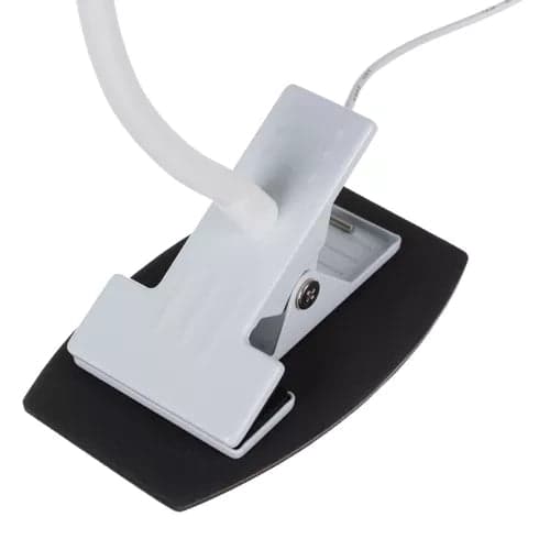 LED skrivebordslampe med klemme, 3 lysfarver, 10 niveauer, USB 5W