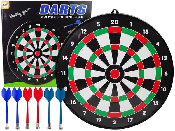 Magnetisk dartskive 42 cm med 6 pile, børn 6+ CE EN71