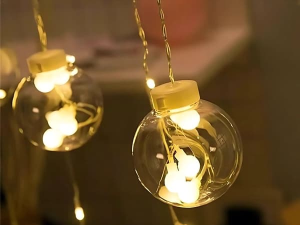 Valosarja/valoverho 138 LED lämminvalkoinen IP44 4,6 m