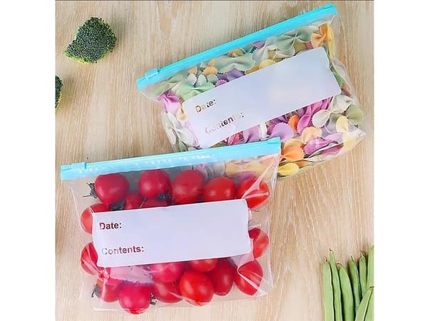 Ziplock-påsar för mat PE 15-pack 23x15 cm transparent/vit