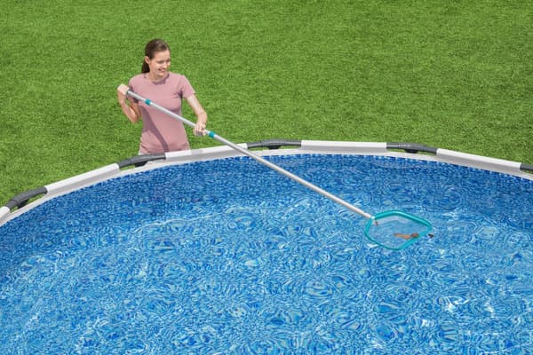 Poolrengøringsnet til blade og snavs, passer til poolstang 30 mm