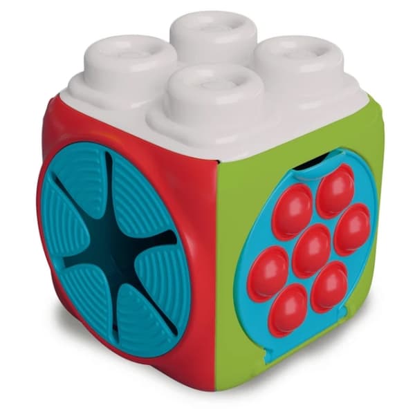 Sensorisk aktivitetskube med mjuka byggblock 4-pack, 6–36 mån