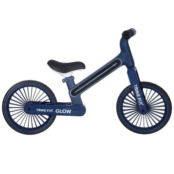 Balancecykel 12" med LED-lys 20 tilstande, marineblå, 2+ år