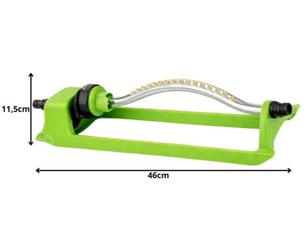 Oscillerende havesprinkler 18 dyser plast/metal 46 cm