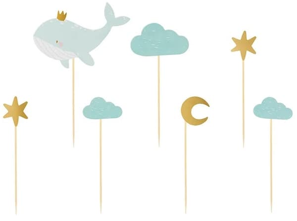 Cupcake-tikut paperia 7-pack 11–13,5 cm valaskoristeet