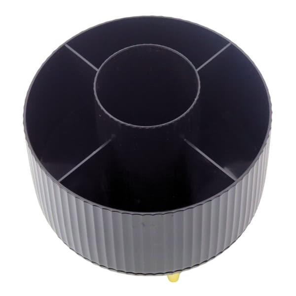 Roterende makeupbørsteorganisator 360° med 5 rum, ABS-plast 14 cm
