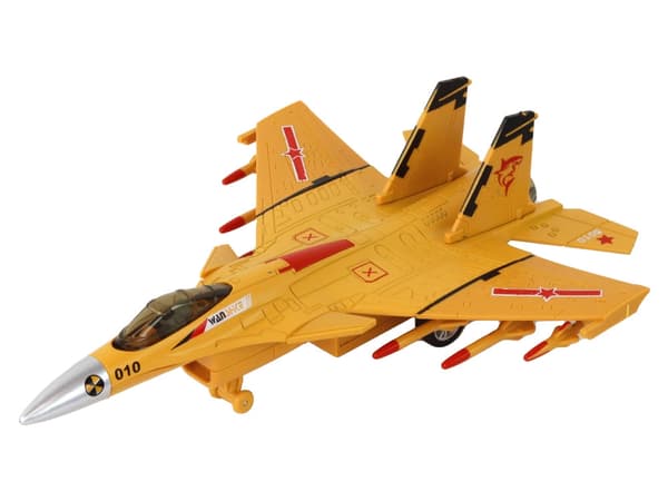 Flygplansleksak 22 cm med friktionsdrift, ljud & ljus, 1-pack