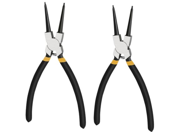 Segerringstang sæt 4-pack 325 mm lige/bøjet til indre og ydre ringe
