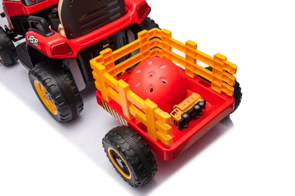 Batteridriven leksakstraktor röd BBH-030 för barn
