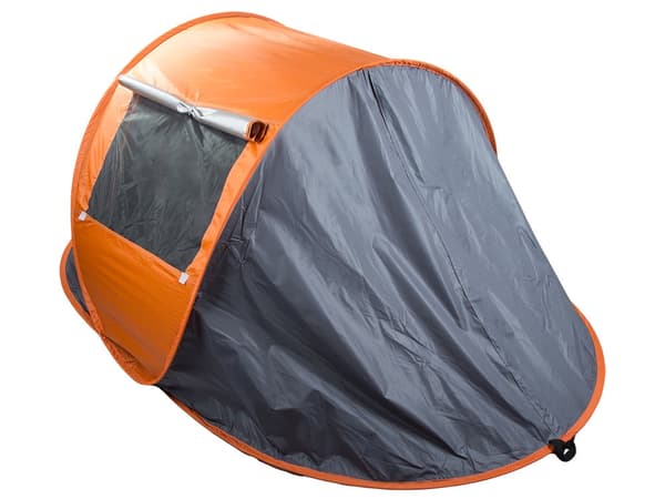 Rantateltta pop-up UV-suoja harmaa/oranssi 210x130x85 cm
