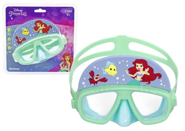 Dykmask barn Ariel-inspirerad med polykarbonatlinsor, 3+