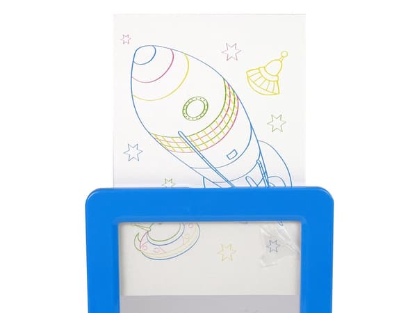 Upplyst 3D-whiteboard set med neonmarkörer, mallar & 3D-glasögon