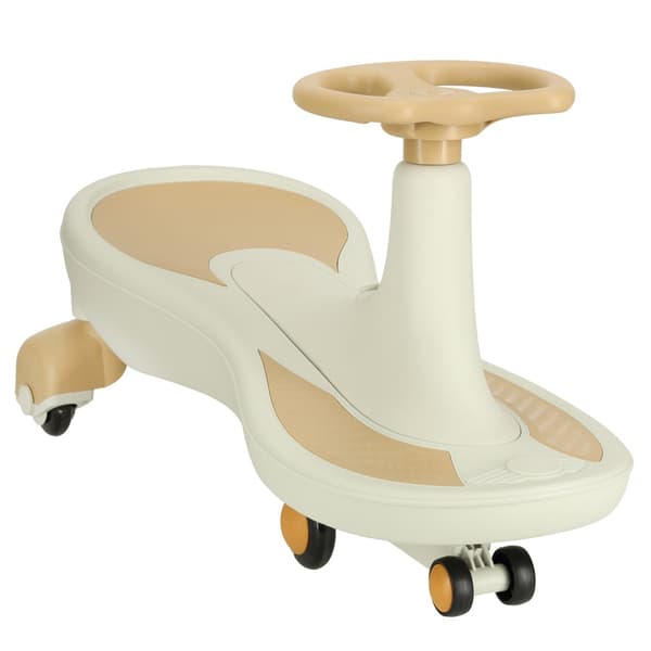 LED gynge til børn 3+ med musik og gummihjul, beige