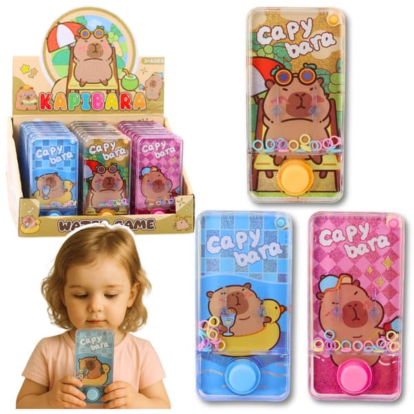 Vattenlek ringkastning capybara 24-pack, färg slumpmässig